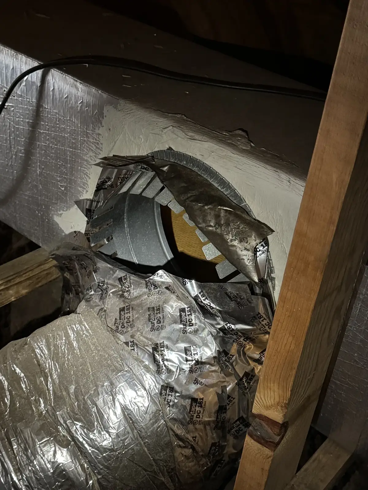 Duct collar installed backwards (Calabash, NC)