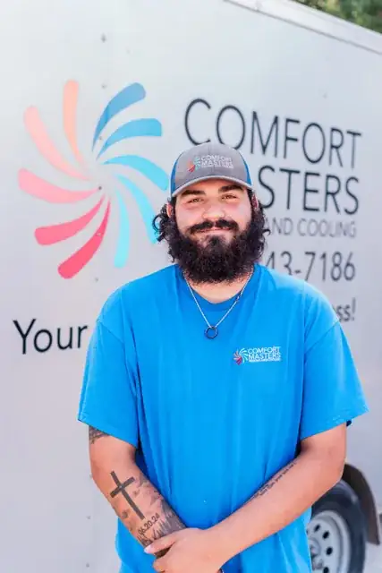 Logan, HVAC service technician at Comfort Masters Heating and Cooling